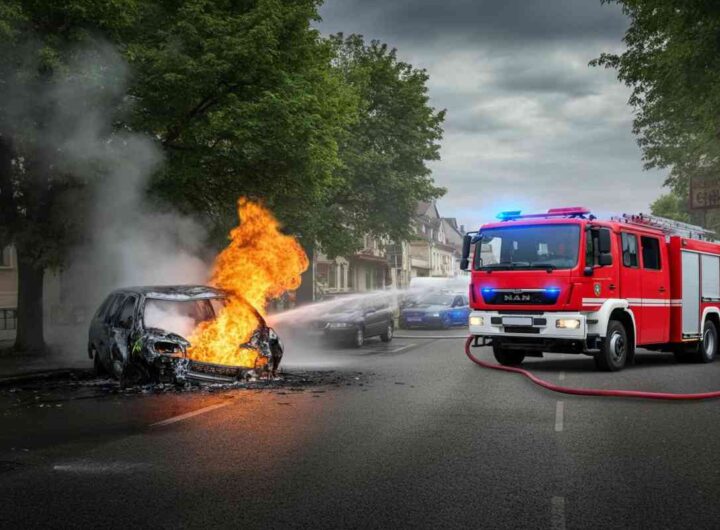 Incendio e caos: ubriaco travolge l'autopompa dei vigili del fuoco durante l'intervento