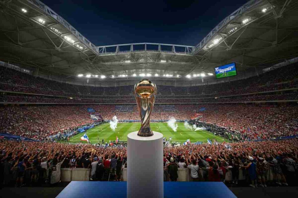 Il Mondiale per club Fifa 2025 arriva su Dazn: il trofeo in mostra all’Allianz Arena di Torino