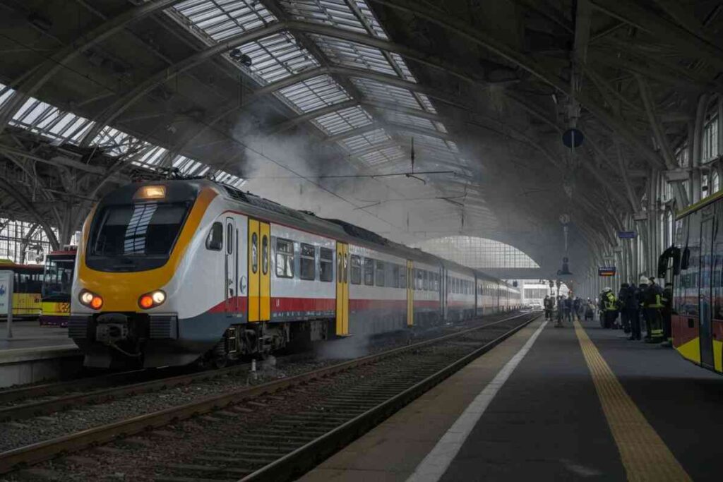 Incendio su un treno a Lastra a Signa: caos in stazione e treni fermi